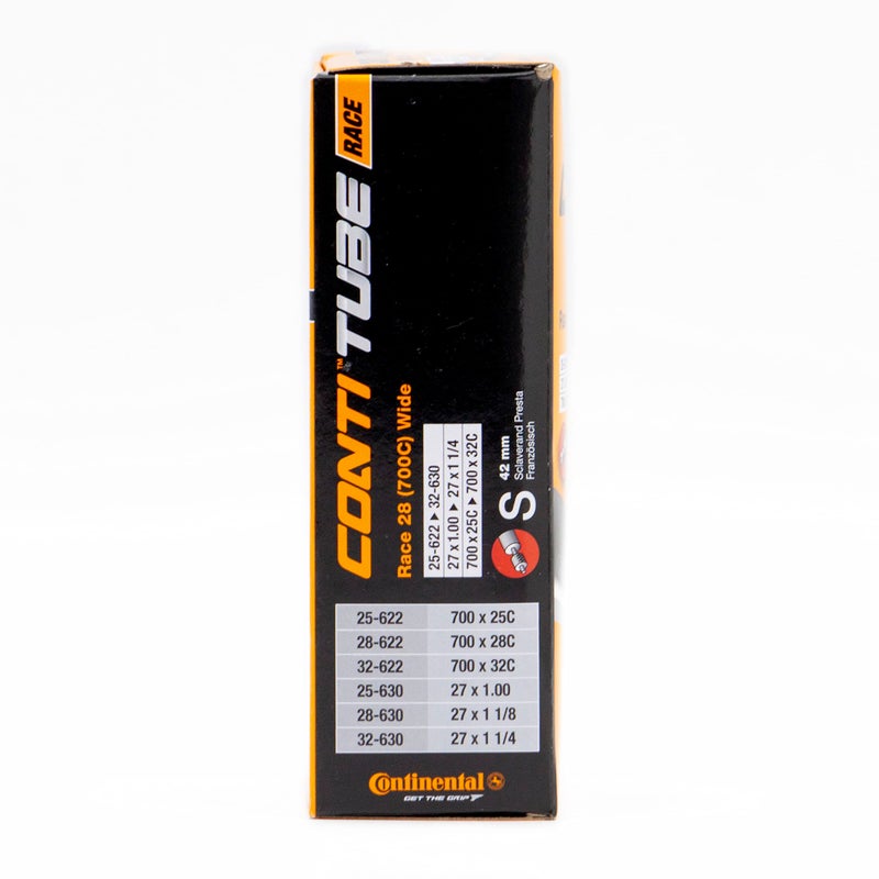 Continental 42mm Presta Valve Tube, Black, 700 x 25C-32C, Race 28-(700C)-Wide - Image 4